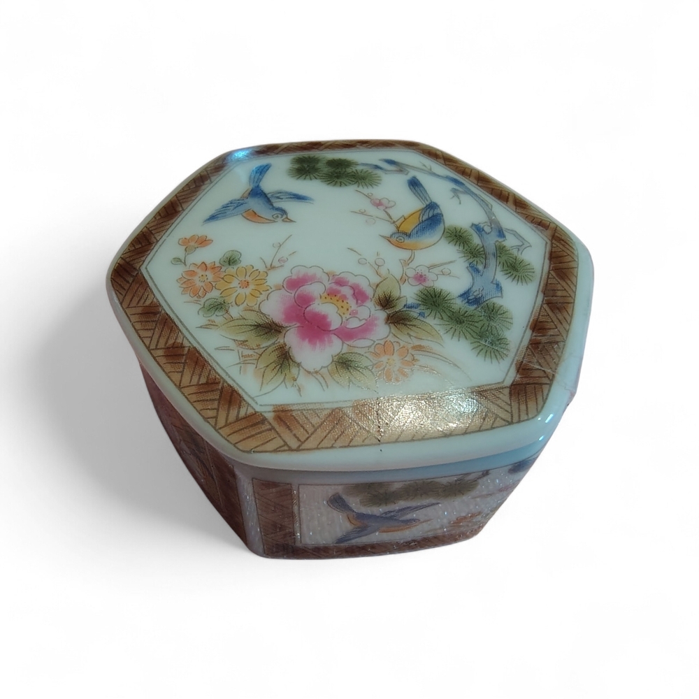 Floral Hexagonal Decorative Box